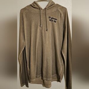 GASP IND.423- 90 lightweight thermal hoodie weightlifting longsleeve shirt sz. L